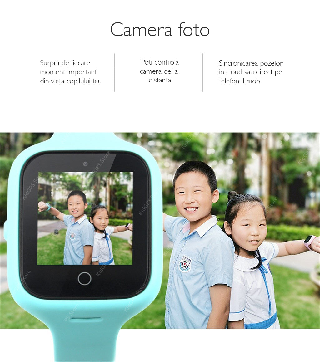 Ceas smartwatch copii TechONE S66A, Roz Ceas smartwatch copii TechONE S66A, Roz